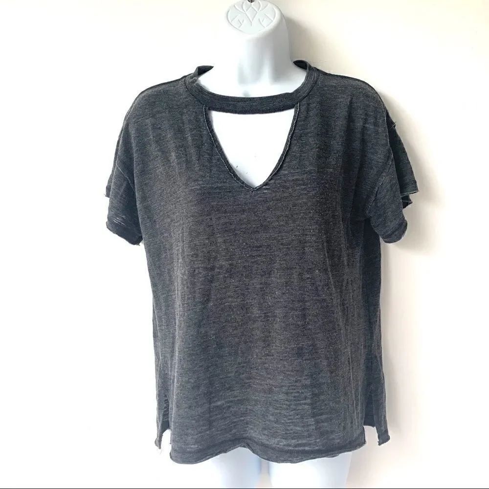 🎃LUCKY SUPER SOFT CHARCOAL GREY COTTON TEE …